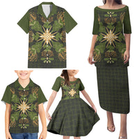 Hawaii Ohia Lehua Squares Family Matching Puletasi and Hawaiian Shirt Hawaiian Quilt Inspired Floral Pattern LT9 - Polynesian Pride