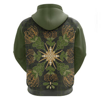 Hawaii Ohia Lehua Squares Hoodie Hawaiian Quilt Inspired Floral Pattern