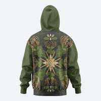 Hawaii Ohia Lehua Squares Hoodie Hawaiian Quilt Inspired Floral Pattern