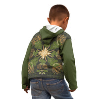 Hawaii Ohia Lehua Squares Kid Hoodie Hawaiian Quilt Inspired Floral Pattern