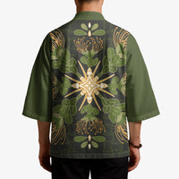 Hawaii Ohia Lehua Squares Kimono Hawaiian Quilt Inspired Floral Pattern