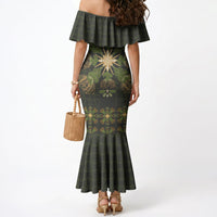 Hawaii Ohia Lehua Squares Mermaid Dress Hawaiian Quilt Inspired Floral Pattern LT9 - Polynesian Pride