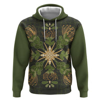 Hawaii Ohia Lehua Squares Zip Hoodie Hawaiian Quilt Inspired Floral Pattern