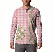 Akala Hamele Hawai'i Palaka Squares Maile Leaf Button Sweatshirt Flowers Hawaiian Quilt Patterns