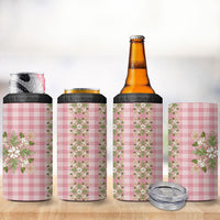 Akala Hamele Hawai'i Palaka Squares Maile Leaf 4 in 1 Can Cooler Tumbler Flowers Hawaiian Quilt Patterns