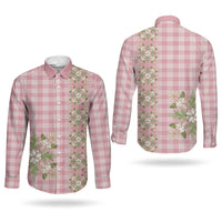 Akala Hamele Hawai'i Palaka Squares Maile Leaf Couples Matching Tank Maxi Dress and Long Sleeve Button Shirt Flowers Hawaiian Quilt Patterns