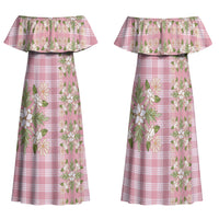 Akala Hamele Hawai'i Palaka Squares Maile Leaf Family Matching Off Shoulder Maxi Dress and Hawaiian Shirt Flowers Hawaiian Quilt Patterns