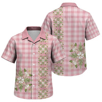 Akala Hamele Hawai'i Palaka Squares Maile Leaf Family Matching Off Shoulder Maxi Dress and Hawaiian Shirt Flowers Hawaiian Quilt Patterns