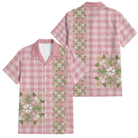 Akala Hamele Hawai'i Palaka Squares Maile Leaf Family Matching Puletasi and Hawaiian Shirt Flowers Hawaiian Quilt Patterns