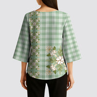 Liko Kukui Hawai'i Palaka Squares Maile Leaf Kimono Sleeve Blouse Flowers Hawaiian Quilt Patterns