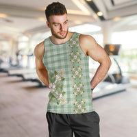 Liko Kukui Hawai'i Palaka Squares Maile Leaf Men Tank Top Flowers Hawaiian Quilt Patterns