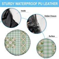 Liko Kukui Hawai'i Palaka Squares Maile Leaf Spare Tire Cover Flowers Hawaiian Quilt Patterns
