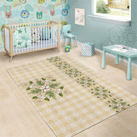 Melemele Ahiahia Hawai'i Palaka Squares Maile Leaf Area Rug Flowers Hawaiian Quilt Patterns