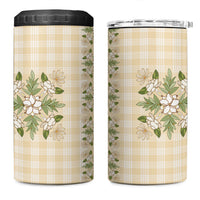 Melemele Ahiahia Hawai'i Palaka Squares Maile Leaf 4 in 1 Can Cooler Tumbler Flowers Hawaiian Quilt Patterns