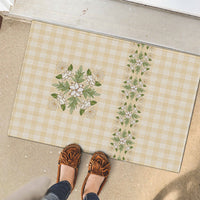 Melemele Ahiahia Hawai'i Palaka Squares Maile Leaf Rubber Doormat Flowers Hawaiian Quilt Patterns