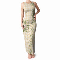 Melemele Ahiahia Hawai'i Palaka Squares Maile Leaf Tank Maxi Dress Flowers Hawaiian Quilt Patterns