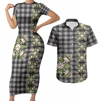 Pauli Hawai'i Palaka Squares Maile Leaf Couples Matching Short Sleeve Bodycon Dress and Hawaiian Shirt Flowers Hawaiian Quilt Patterns