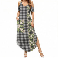 Pauli Hawai'i Palaka Squares Maile Leaf Summer Maxi Dress Flowers Hawaiian Quilt Patterns