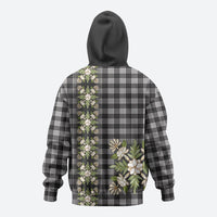 Pauli Hawai'i Palaka Squares Maile Leaf Zip Hoodie Flowers Hawaiian Quilt Patterns