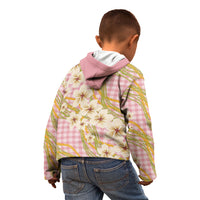 Akala Hamele Palaka Plumeria Kid Hoodie Puakenikeni and Maile Lei