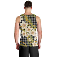 Ele'ele Hawai'i Palaka Plumeria Men Tank Top Puakenikeni and Maile Lei