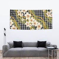 Ele'ele Hawai'i Palaka Plumeria Tapestry Puakenikeni and Maile Lei