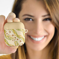 Melemele Ahiahia Hawai'i Palaka Plumeria AirPods Case Puakenikeni and Maile Lei
