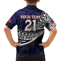 Custom Samoa Rugby Pacific Family Matching Puletasi and Hawaiian Shirt Samoan Warrior Tribal Pattern