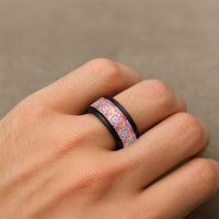 Palaka with Honu and Hibiscus Spinner Ring Hawaiian Heritage Spirit - Polynesian Pride