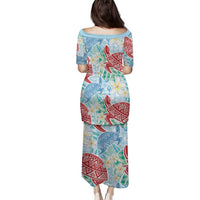 Palaka with Honu and Plumeria Family Matching Puletasi and Hawaiian Shirt Hawaiian Heritage Spirit LT9 - Polynesian Pride