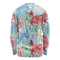 Palaka with Honu and Plumeria Long Sleeve Shirt Hawaiian Heritage Spirit - Polynesian Pride