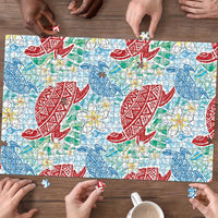 Palaka with Honu and Plumeria Puzzle Hawaiian Heritage Spirit - Polynesian Pride