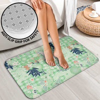 Green Palaka Crane and Flowers Bathroom Set Japan Heritage Spirit LT9 - Polynesian Pride