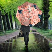 Red Palaka Crane and Flowers Umbrella Japan Heritage Spirit LT9 - Polynesian Pride