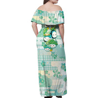 Personalized Japanese Kawaii Sushi Family Matching Off Shoulder Maxi Dress and Hawaiian Shirt Green Wagara Palaka This Is How I Roll LT9 - Polynesian Pride