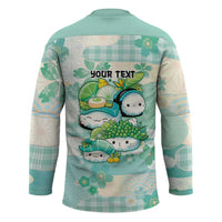 Personalized Japanese Kawaii Sushi Hockey Jersey Green Wagara Palaka This Is How I Roll