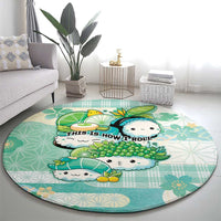 Japanese Kawaii Sushi Round Carpet Green Wagara Palaka This Is How I Roll
