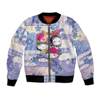 Personalized Japanese Kawaii Sushi Bomber Jacket Blue Wagara Palaka This Is How I Roll