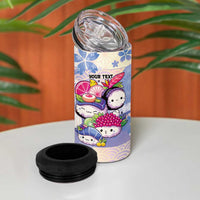 Personalized Japanese Kawaii Sushi 4 in 1 Can Cooler Tumbler Blue Wagara Palaka This Is How I Roll