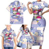 Personalized Japanese Kawaii Sushi Family Matching Short Sleeve Bodycon Dress and Hawaiian Shirt Blue Wagara Palaka This Is How I Roll LT9 - Polynesian Pride