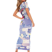 Personalized Japanese Kawaii Sushi Family Matching Short Sleeve Bodycon Dress and Hawaiian Shirt Blue Wagara Palaka This Is How I Roll LT9 - Polynesian Pride