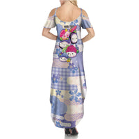 Personalized Japanese Kawaii Sushi Family Matching Summer Maxi Dress and Hawaiian Shirt Blue Wagara Palaka This Is How I Roll LT9 - Polynesian Pride