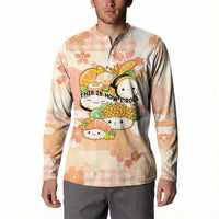 Personalized Japanese Kawaii Sushi Button Sweatshirt Peach Wagara Palaka This Is How I Roll