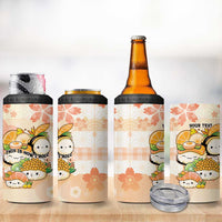 Personalized Japanese Kawaii Sushi 4 in 1 Can Cooler Tumbler Peach Wagara Palaka This Is How I Roll