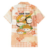 Personalized Japanese Kawaii Sushi Family Matching Short Sleeve Bodycon Dress and Hawaiian Shirt Peach Wagara Palaka This Is How I Roll LT9 - Polynesian Pride