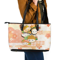 Japanese Kawaii Sushi Leather Tote Bag Peach Wagara Palaka This Is How I Roll