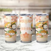 Personalized Japanese Kawaii Sushi Tumbler Cup Peach Wagara Palaka This Is How I Roll