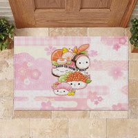 Japanese Kawaii Sushi Rubber Doormat Pink Wagara Palaka This Is How I Roll