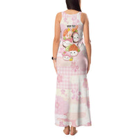 Personalized Japanese Kawaii Sushi Tank Maxi Dress Pink Wagara Palaka This Is How I Roll
