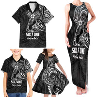 Black Guam Latte Stone Tribal Tattoo Family Matching Tank Maxi Dress and Hawaiian Shirt Hafa Adai Six 7 One LT9 - Polynesian Pride